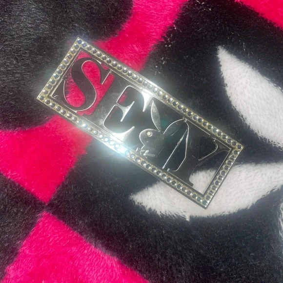 PLAYBOY Y2K Black‎ Belt Rhinestone Logo Buckle 2006 Size XL PLAYBOY Y2K Black Belt Rhinestone Logo‎ Buckle 2006 Size XL main image 3